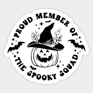 Proud Member Of The Spooky Squad Sticker